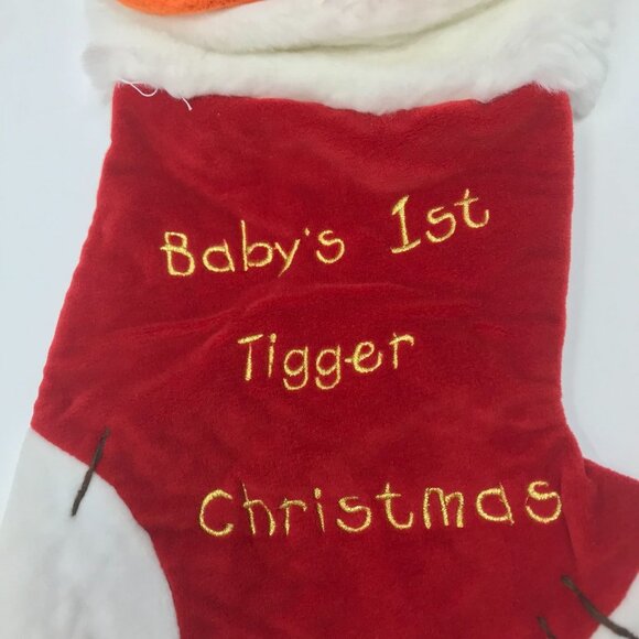 Disney Winnie the Pooh Babys 1st Tigger Plush Red Holiday Christmas Stocking 17" - Picture 3 of 8